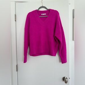 zara hot pink sweater!